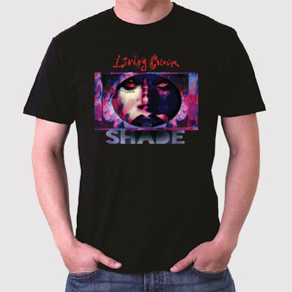

new living colour shade men's black t-shirt size s to 3xl, White;black