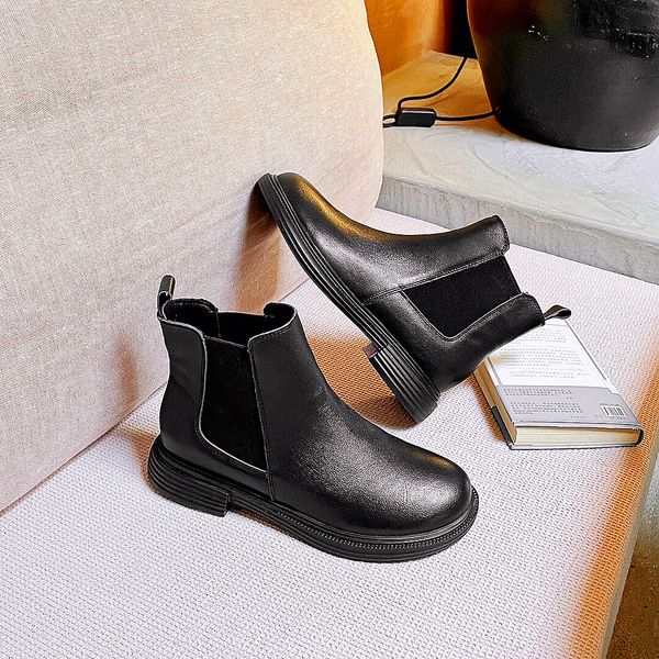 

martin boots 2021 thick bottom breathable black women's casual short boots