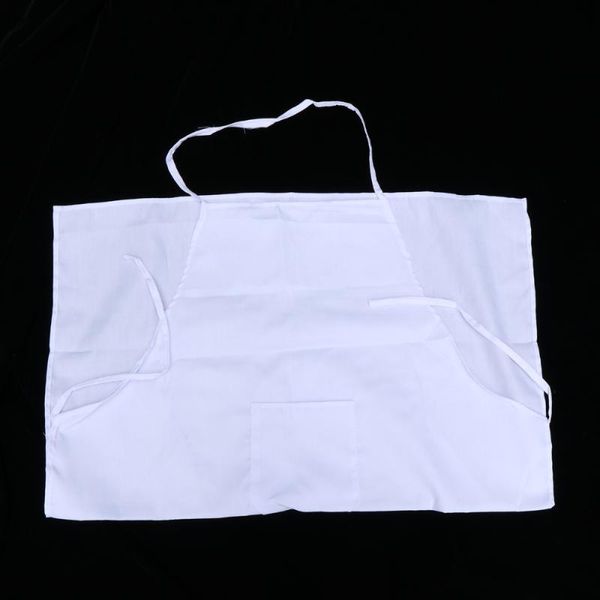 

2pcs apron chef's cooking with a hat for chef waitress waiter (white) aprons