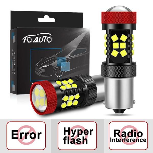 

emergency lights 2pcs canbus p21w led 1156 ba15s bulb py21w bau15s 1157 bay15d p21/5w r5w r10w 2000lm 3030 chips car signal light drl/