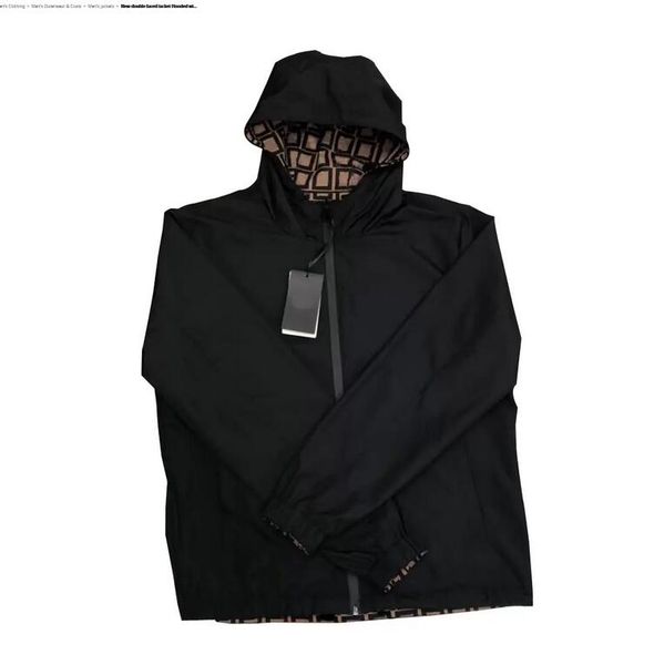 

new double faced jacket hooded windbreaker casual men's / women's baseball college sports, Black;brown
