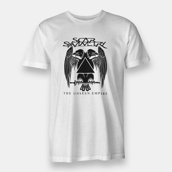 

scar symmetry band death metal men's t-shirt white, White;black