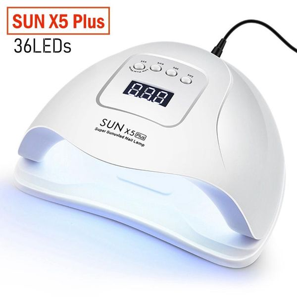 

nail dryers sun x5 plus 110w led uv lamp 36 leds for manicure gel varnish machine sunlight 10s/30s/60s/99s nails dryer