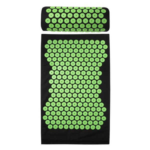 

2pcs/set acupuncture massage pillow relaxation relief stress yoga pad spike relieve neck pain cushion mats