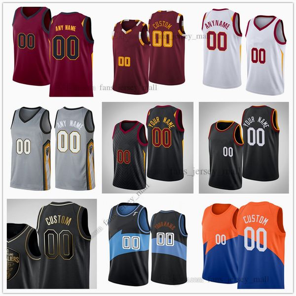 

custom printed 75th city basketball jerseys kevin 0 love jarrett 31 allen ricky 3 rubio lauri 24 markkanen cedi 16 osman 4 evan mobley 10 da, Black;red