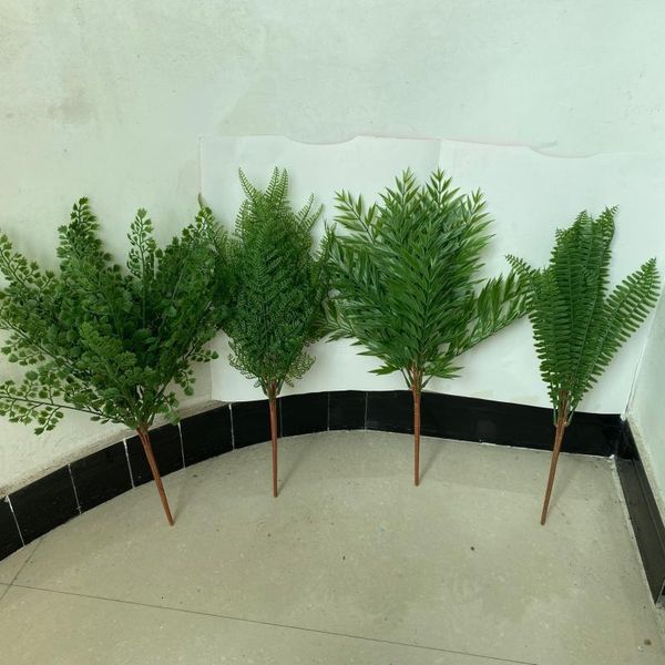 

artificial plants eucalyptus grass plastic ferns green leaves fake flower plant wedding home decoration decorative flowers & wreaths