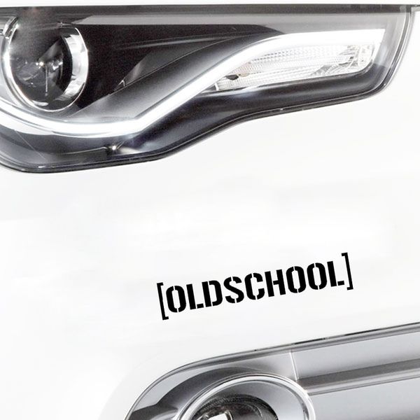 

17cm*3.2cm fun car styling oldschool vinyl car sticker decal black silver