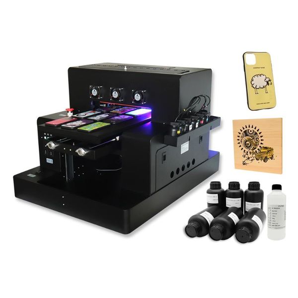 

automatic a3 uv flatbed printer for phone case acrylic bottle metal printing machine with rip software printers
