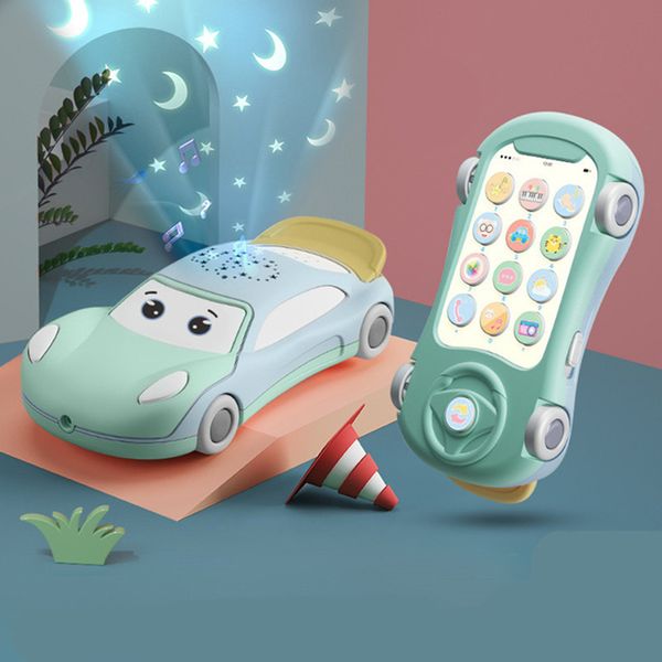 

toddler educational toys car cellphone with projection lamp baby english learning music toys birthday gift