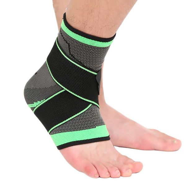 

ankle support elastic nylon strap brace sports basketball football tornozeleira esporte fitness achilles tendon, Blue;black