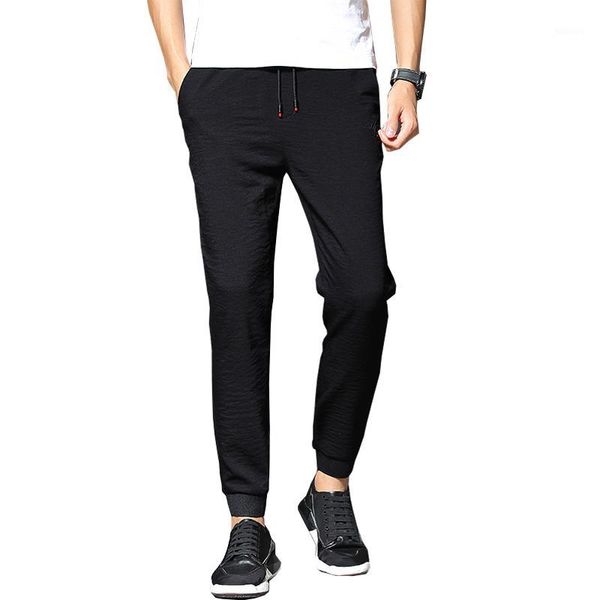 

men's pants 2021 streetwear black men harem elastic waist punk casual jogger hip hop trousers