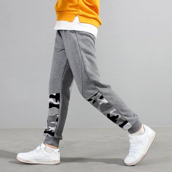 

trousers boys pants 2021 spring autumn children kids cotton casual sport teen boy gray black elastic waist long 10 12y, Blue