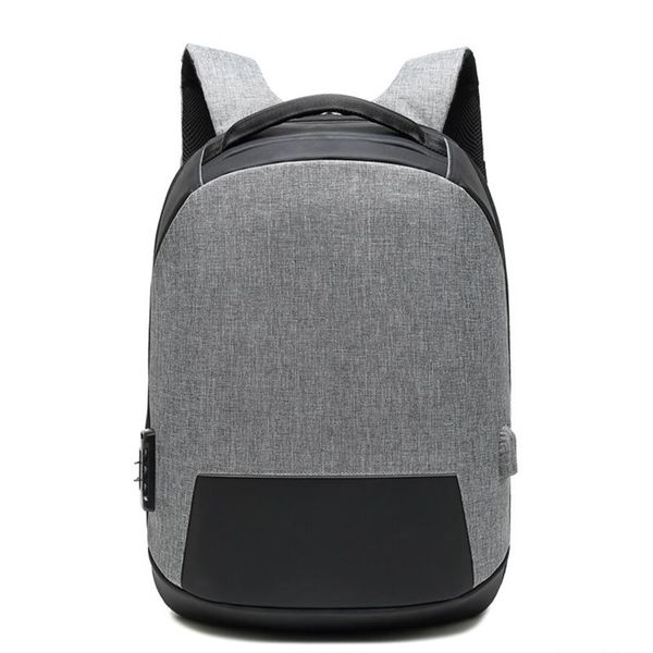 

backpack waterproof men anti theft lock usb charge lapand a multi - function student bag business travel 2021