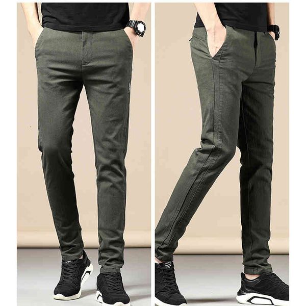 

pants 2021 autumn men's business slim casual pants fashion classic style elasticity trousers male brand gray green black
