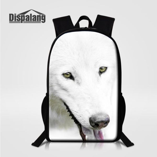 

backpack dispalang crazy wolf school bags for kids animal print schoolbag mens womens teenager girls bookbags casual travel bag