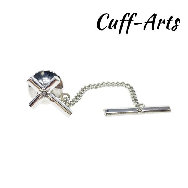 

pins, brooches brooch lapel pin for men cross tie tac silver color jewelry broche de la solapa by cuffarts p10291, Gray