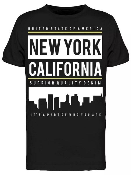 

usa lettering design tee men's -image by shutterstock, White;black