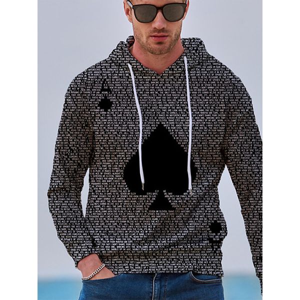 

flag element design pattern men s 3d printed hoodie visual impact party punk goth round neck american sweatshirt hoodie workout, Black