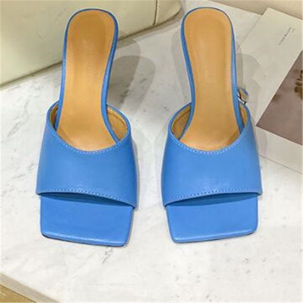 

high heels fashion open toe slipper womens sandals summer designer mules shoes women nwcc, Black