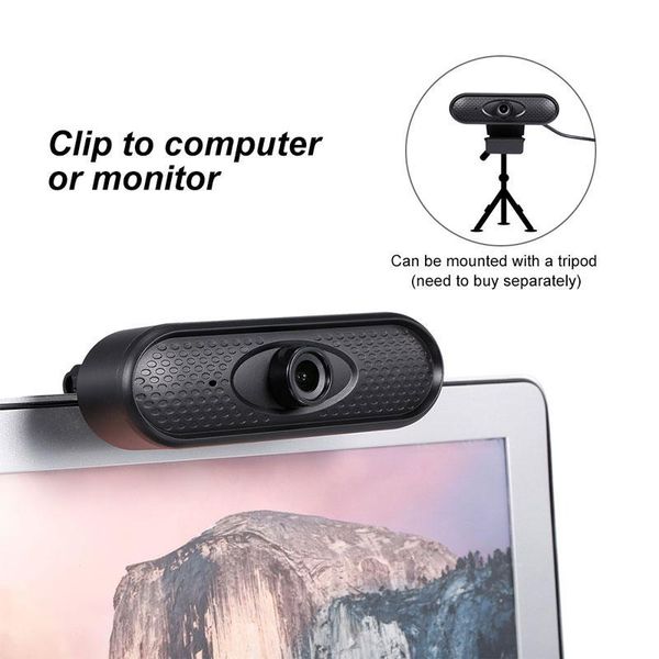 

webcams webcam hd 1080p camera usb web cam mic clip-on for computer lap360 degree