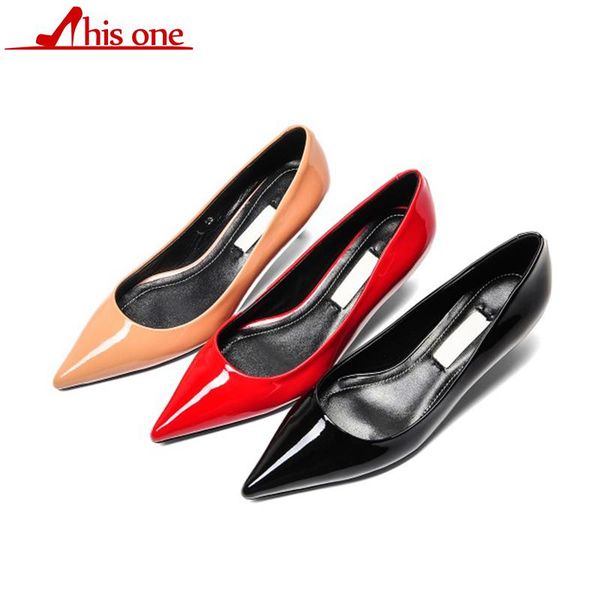 

dress shoes 2021 fashion genuine leather brand spring shoe strange style med heel pointed toe women pumps elegant handmade wedding, Black