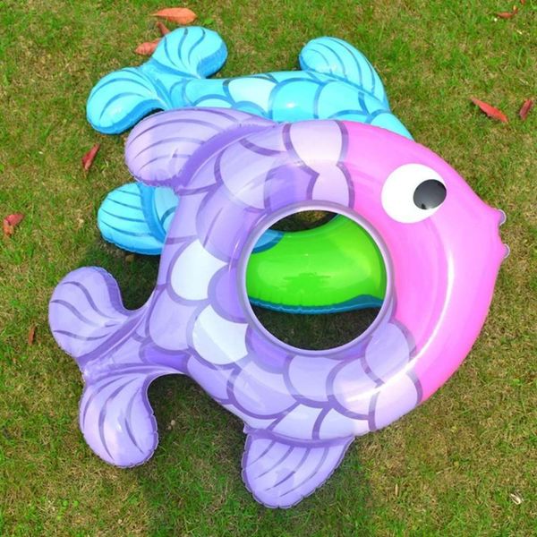 

inflatable swimming circle small fish children's water armpit, Blue
