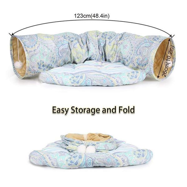

cat toys portable folding tunnel toy channel rolling nest environmental protection puzzle pet easy to clean good choice