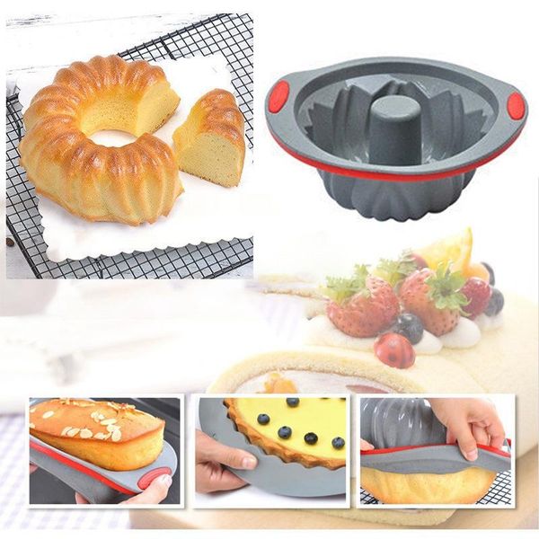 

other bakeware 8 inch silicone chiffon cake mould round shape diy desserts baking mold mousse kitchen pan tools