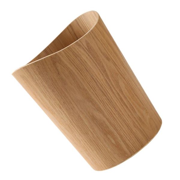 

waste bins 1pc home trash can decorative lidless bucket wooden garbage organizer