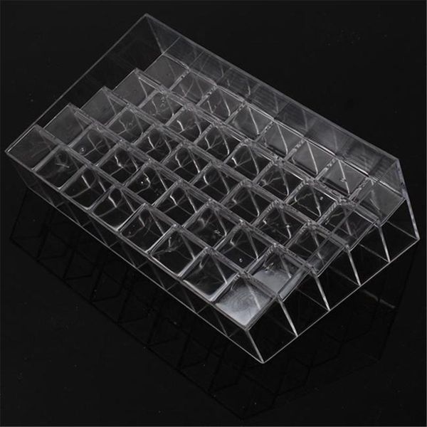 

nail art kits acrylic polish display stand multi-layer plastic transparent frame mask lipstick cosmetics