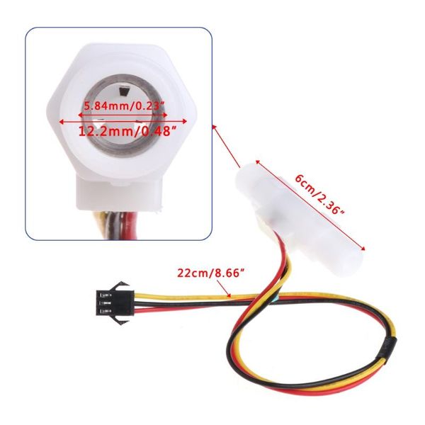 

flow sensors 0.3-3.0l/min plastic water liquid level sensor meter male g1/4