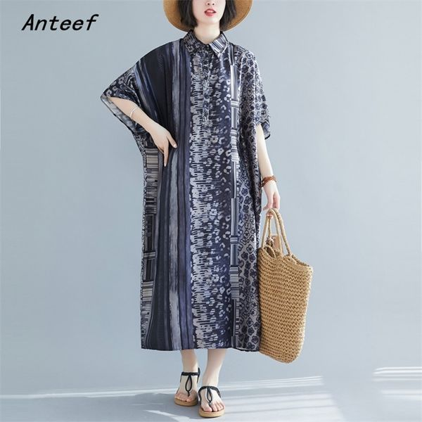 

short sleeve plus size satin vintage floral dresses for women casual loose long woman summer dress elegant clothes sundress 210517, Black;gray