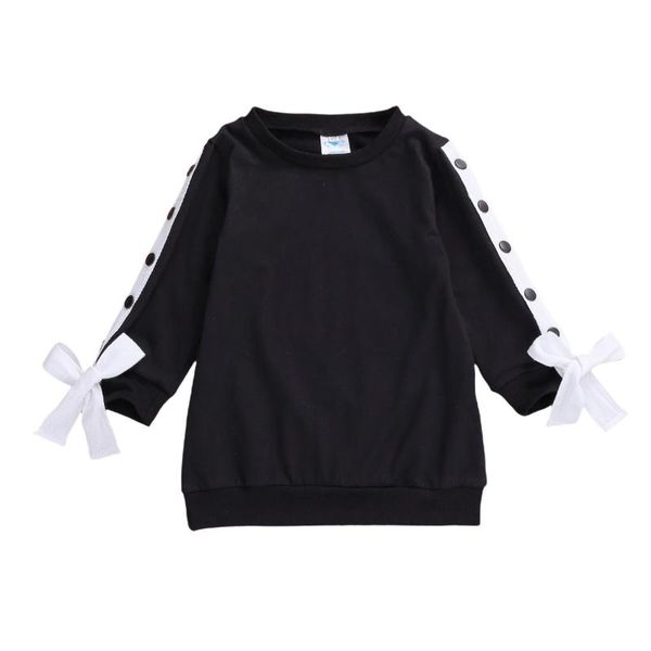 

toddler baby girls casual dress long sleeve crewneck color block loose black pullover with bowknot girl's dresses, Red;yellow