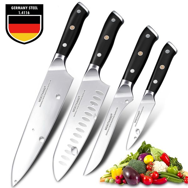 

japanese kitchen knives sharp chef knife sets germany 1.4116 high carbon stee santoku fruit boning cooking knife handmade