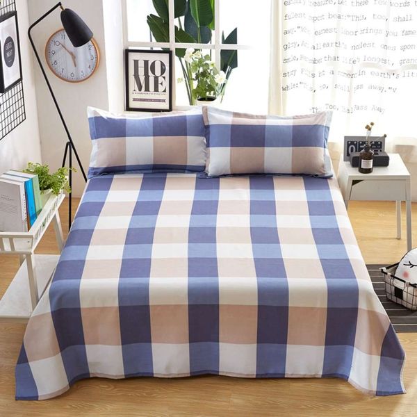 

thickened pure cotton sanded sheet all pillow case three piece set bedding