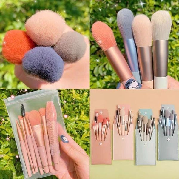 

makeup brushes cute 8pcs brush set portable storage powder foundation face eye full tools cosmetic