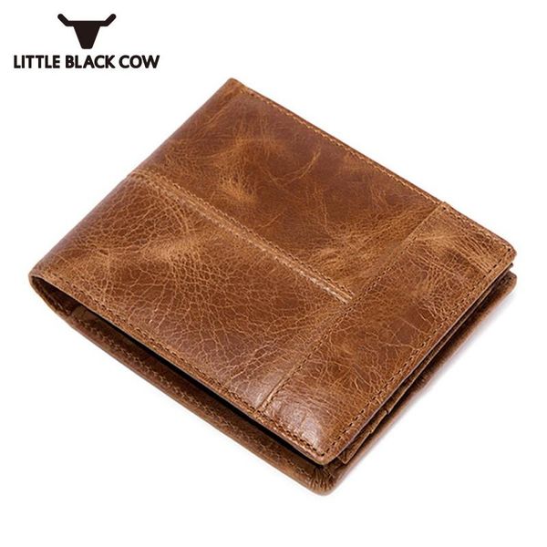 

wallets arrival purse for men vintage genuine leather short wallet casual zipper coin pocket bags, Red;black