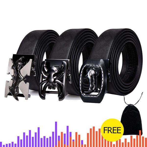 

belts men belt genuine leather metal automatic buckle men's business black cowhide strap ceinture homme dibangu, Black;brown