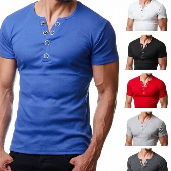 

men's henley shirt t shirt solid color henley casual daily short sleeve lightweight fashion big and tall gentleman blue white light gr, White;black