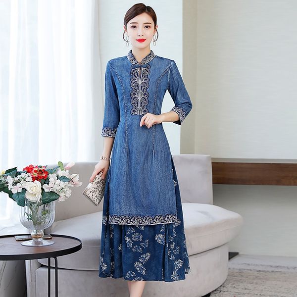 

chinese women dress cheongsam qipao vestido oriental slim waist dress elegant ladies mandarin collar chinese qipao 11434, Red