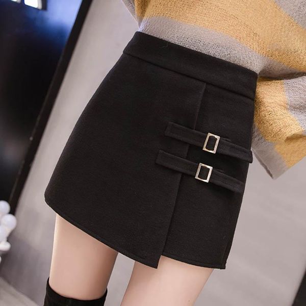 

skirts normov 2021 women spring winter korean fashion style elegant sequin skirt mini asymmetrical high waist solid, Black