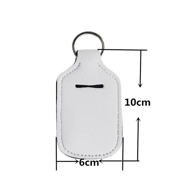 

factory hand neoprene mini keychain sanitizer for 30ml bottle cover white color rectangle shape chapstick holder