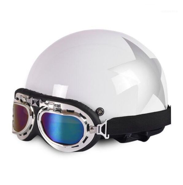 

electric bicycle moped helmet men and women fashion personality half summer couple four seasons motorcycle helmets1