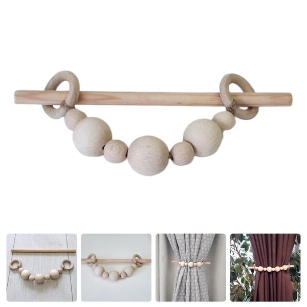

curtain & drapes 1pc buckle decorative fixing tool (wood color)