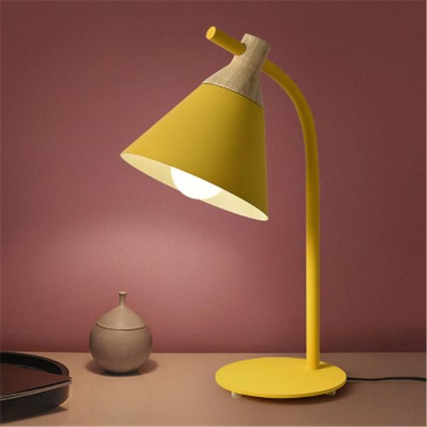 

table lamps nordic modern iron light study bedroom led bedside lamp makalon individual solid wood