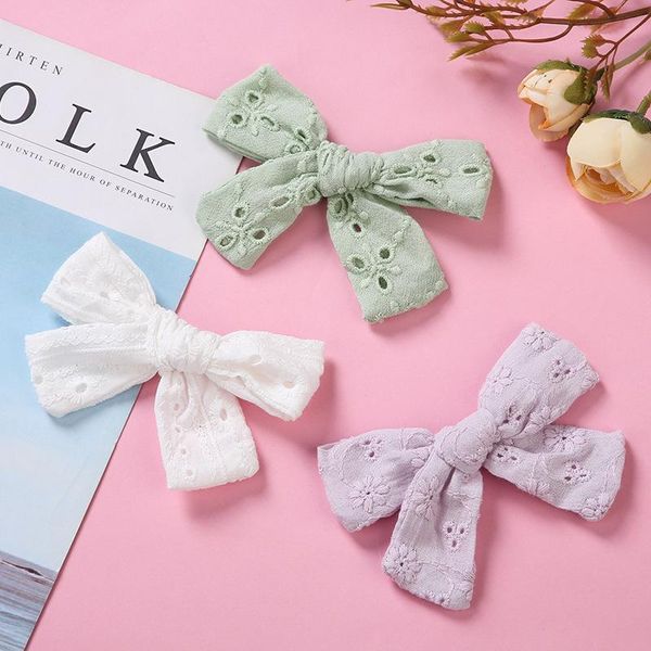 

hair accessories girl sets clips lace flower baby bow children cotton linen hairpin broche cheveux infant princess barrette, Slivery;white