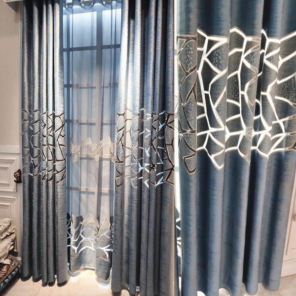 

curtain & drapes 2021 modern and simple hollowed out living room embroidered curtains finished study bedroom balcony window