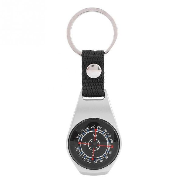 

handheld compass key chain zinc alloy hanging ring pointing guide navigator camping hiking outdoor pocket survival tool gadgets