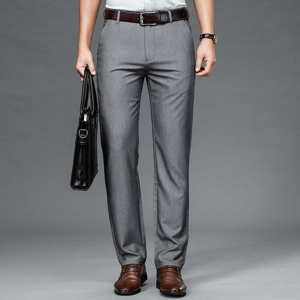

men's suits & blazers spring summer casual pants straight business solid color loose non-iron stretch suit, White;black