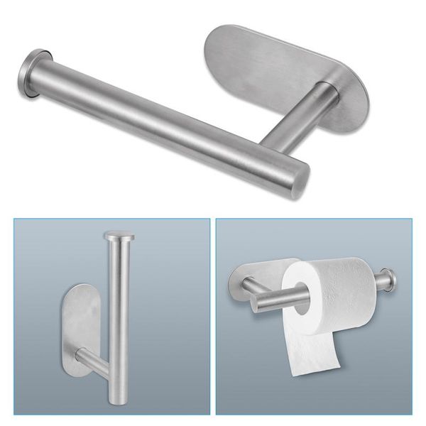 

toilet paper holders 304 stainless steel tissue holder roll self adhesive stick on bathroom accessory silver